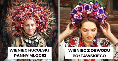 17 kobiet w barwnych ukraińskich strojach ludowych. Wianki i chusty to przysłowiowe wisienki na torcie