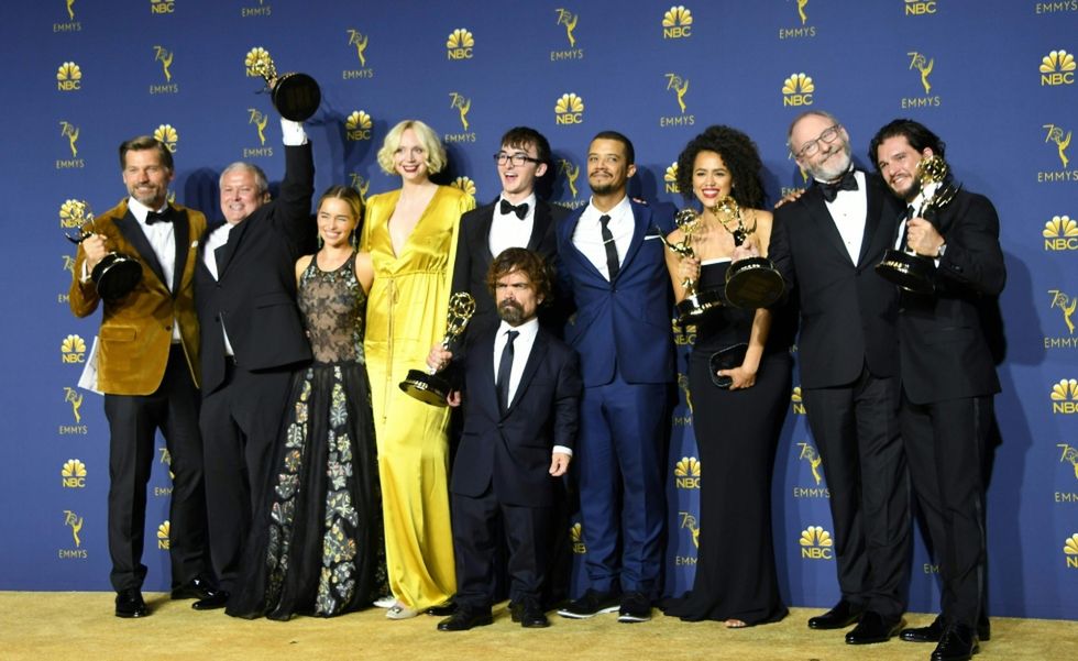 Część obsady serialu "Gra o tron" na gali nagród Emmy 