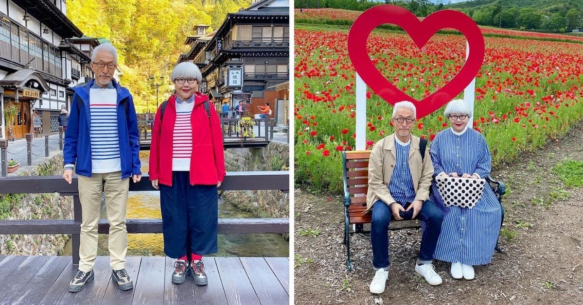 20 Photos of a Senior Couple with Matching Styles. They Have Been Together for 40 Years