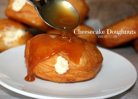 Cheesecake & Caramel Doughnuts