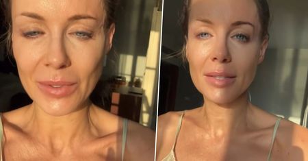 Małgorzata Rozenek nadaje do fanów  z hotelowego pokoju. Nie miała grama makijażu. Tak wygląda bladym świtem