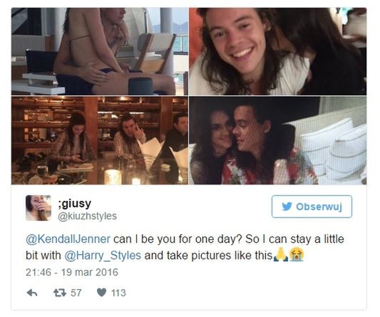 Kendall Jenner i Harry Styles prywatne zdjęcia w sieci