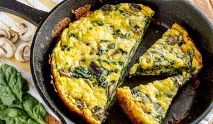 Frittata ze szpinakiem i serem feta