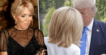 Donald Trump zmierzył 64-letnią Brigitte Macron wzrokiem od góry do dołu, a potem ją obraził? Wizyta w Paryżu w atmosferze skandalu [WIDEO]