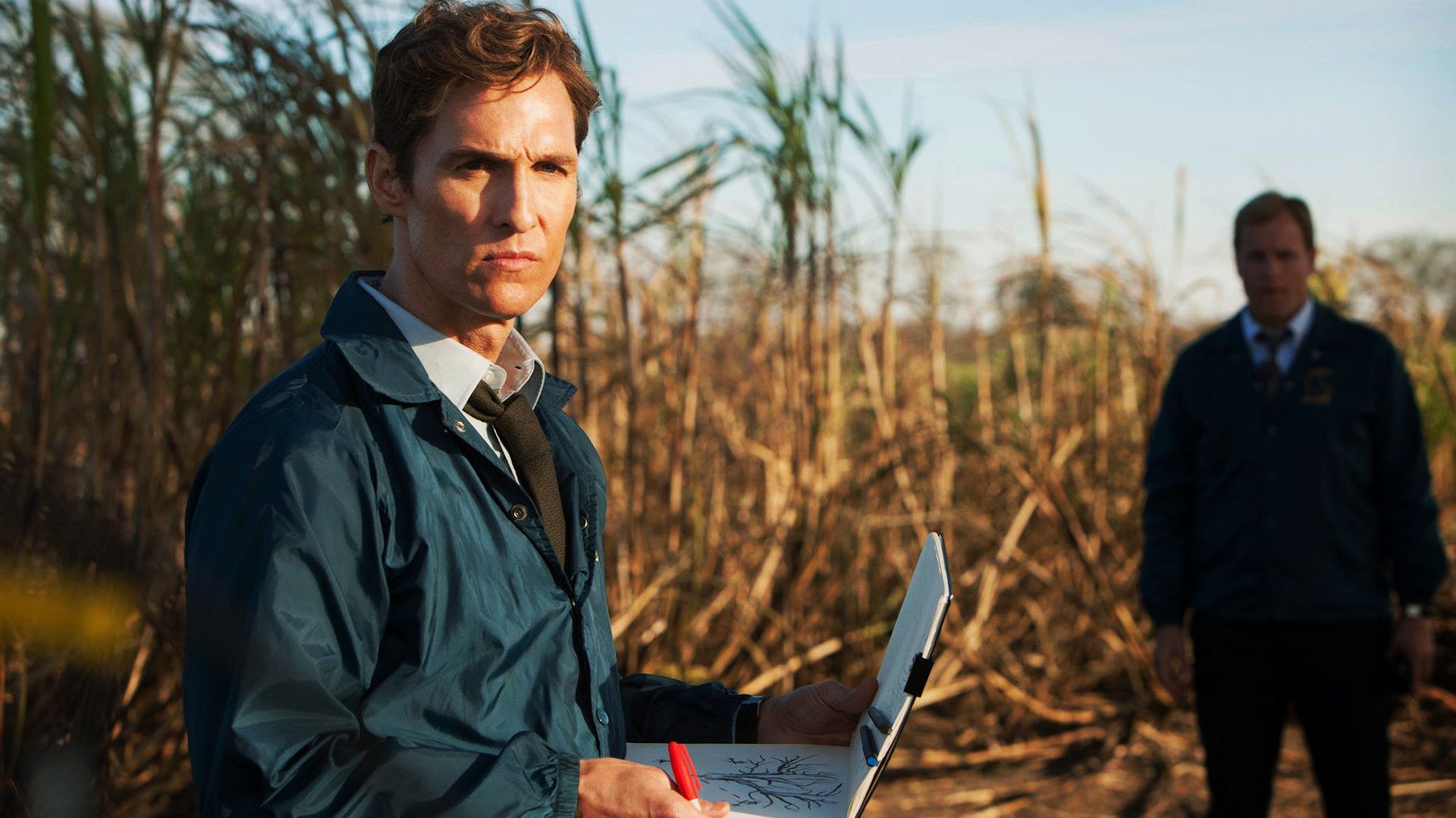 Matthew McConaughey na planie serialu "Detektyw"