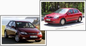 Opel Astra II kontra Chevrolet Lacetti