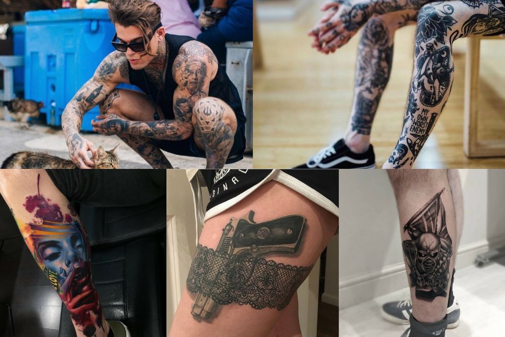 Wzory tatuaży na nogę
