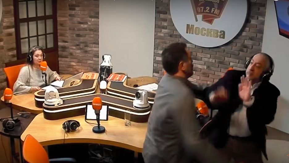 Bójka w studiu rosyjskiego radia