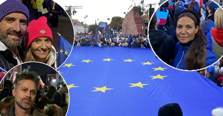 Gwiazdy protestują: "ZostajeMY w Unii". Kinga Rusin, Maciej Dowbor, Joanna Koroniewska, Magdalena Różczka