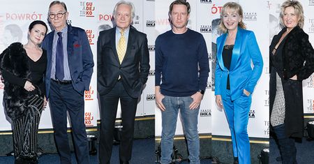 Gwiazdy na premierze spektaklu "Niespodziewany powrót": Ewa Kasprzyk, Katarzyna Żak, Andrzej Seweryn, Jolanta Fajkowska