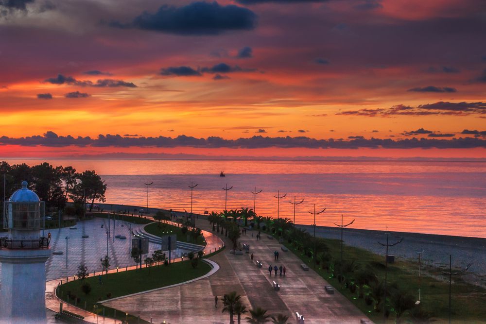 Promenada w Batumi to jeden z najładniejszych punktów  w tym mieście 
