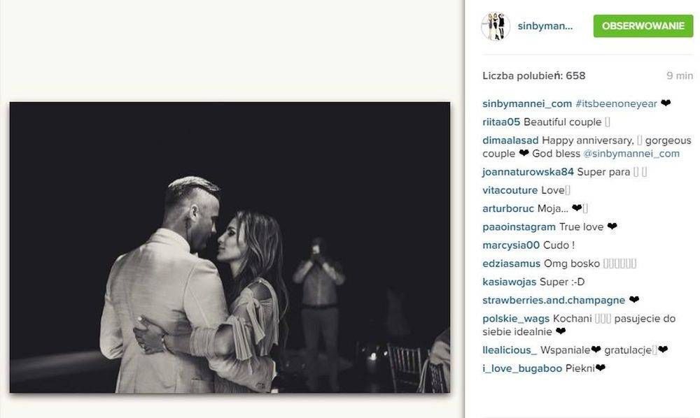 Pierwsza rocznica ślubu Sary i Artura Boruców, fot. Instagram