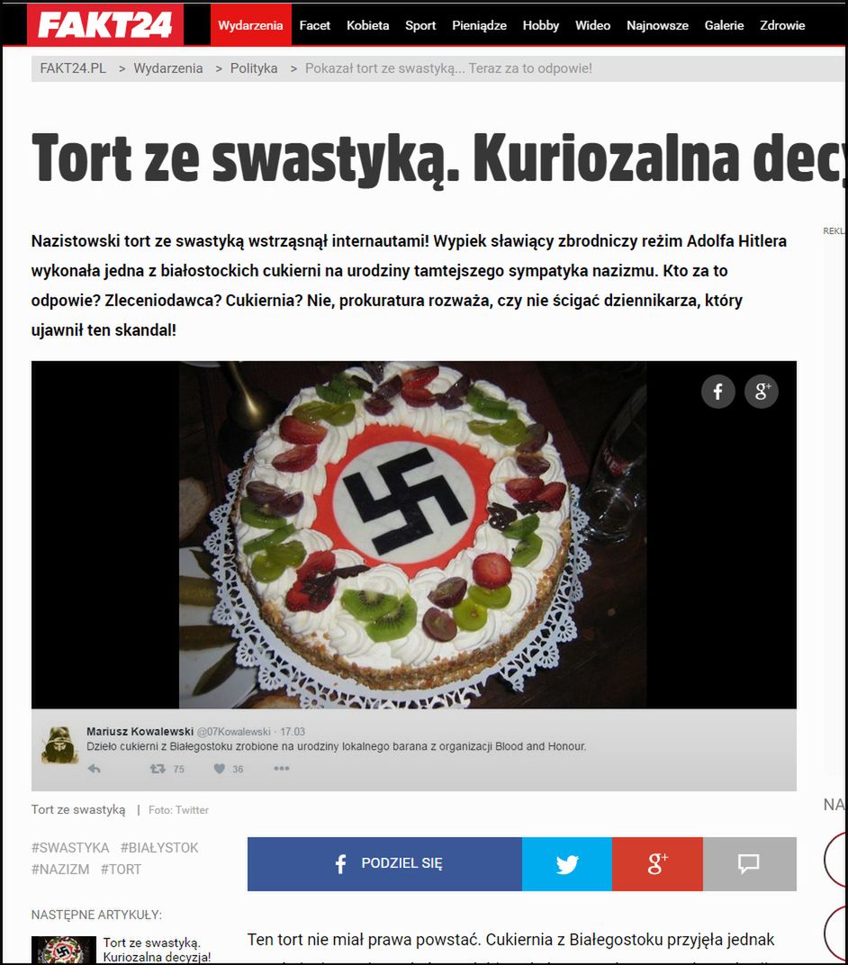 Policyjny spec od walki z neonazistami z CBŚ zesłany do komendy powiatowej w Sochaczewie