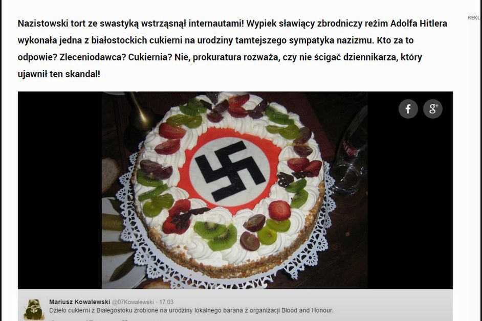Policyjny spec od walki z neonazistami z CBŚ zesłany do komendy powiatowej w Sochaczewie
