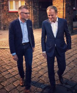 Donald Tusk w Katowicach. Spacerował z kandydatem na prezydenta miasta
