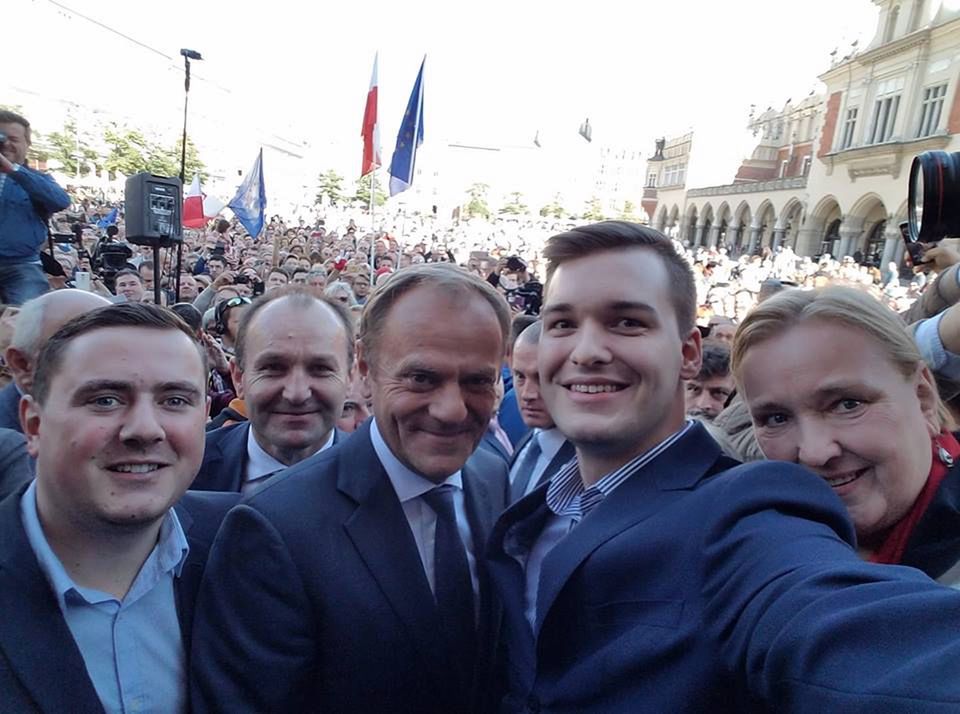 Miłosz Motyka, Marek Sowa, Donald Tusk, Michał Sowa, Róża Thun 