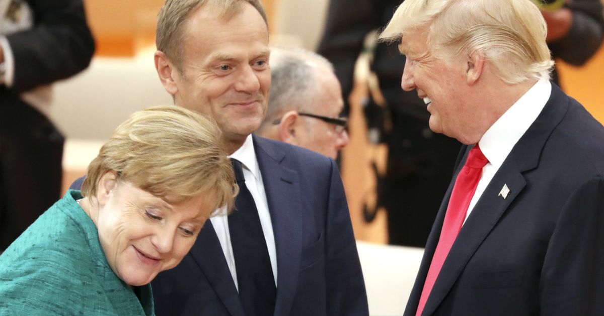 Merkel nie wyłączyła mikrofonu. O tym rozmawiała z Tuskiem i Trumpem