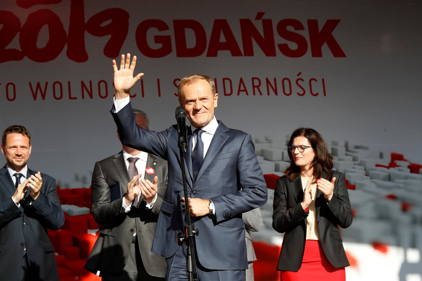 Donald Tusk w Gdańsku podczas obchodów rocznicy 4 czerwca 1989 roku.