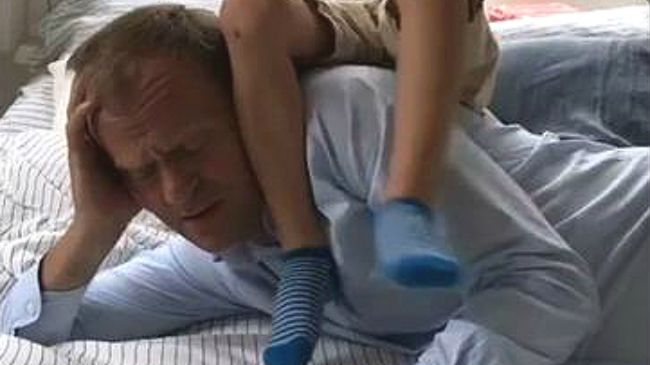 Donald Tusk z wnuczkiem