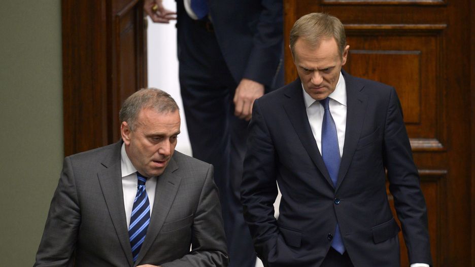 Grzegorz Schetyna i Donald Tusk w Sejmie