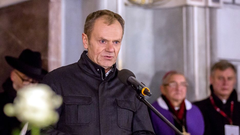Donald Tusk wziął udział w poniedziałkowym wiecu przeciwko nienawiści i przemocy