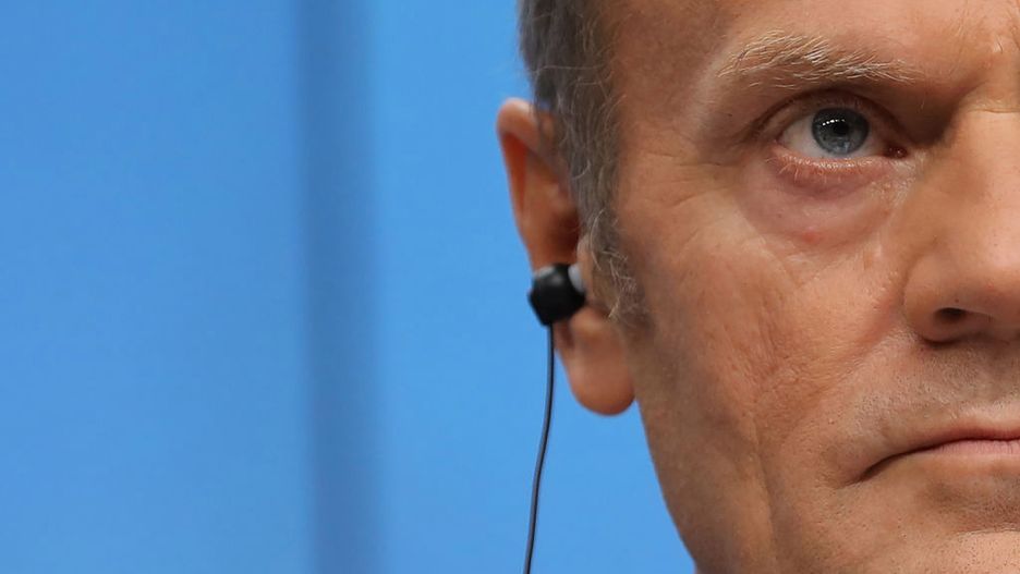 Donald Tuks podczas szczytu unijnego w Brukseli