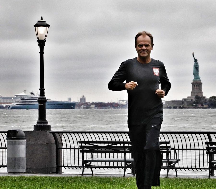 Donald Tusk biega po Nowym Jorku