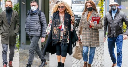 Gwiazdy przed studiem "Dzień Dobry TVN": Magda Gessler, Anna Kalczyńska, Przemek Kossakowski