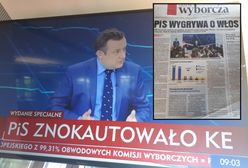 Wyniki wyborów do Parlamentu Europejskiego. W TVP i "Gazecie Wyborczej" dwie rzeczywistości