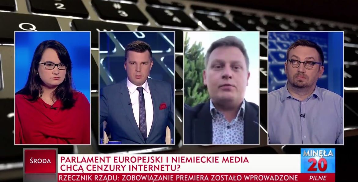 Dyskusja o "cenzurze internetu" w TVP Info. "To walka o pieniądze"