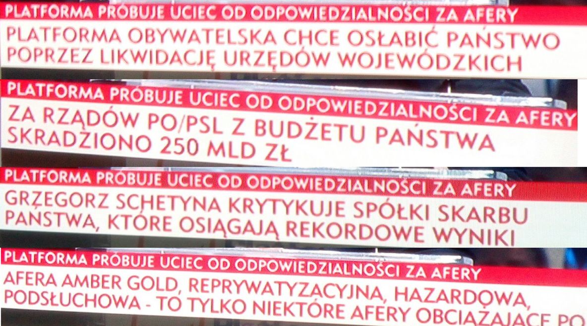 Jacek Kurski usłyszał pytanie, czy lubi paski TVP Info. Odpowiedział