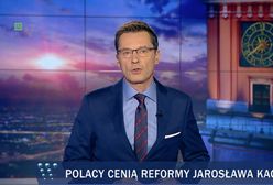 Materiał "Wiadomości" TVP to spoiler? Na pasku "reformy Kaczyńskiego"