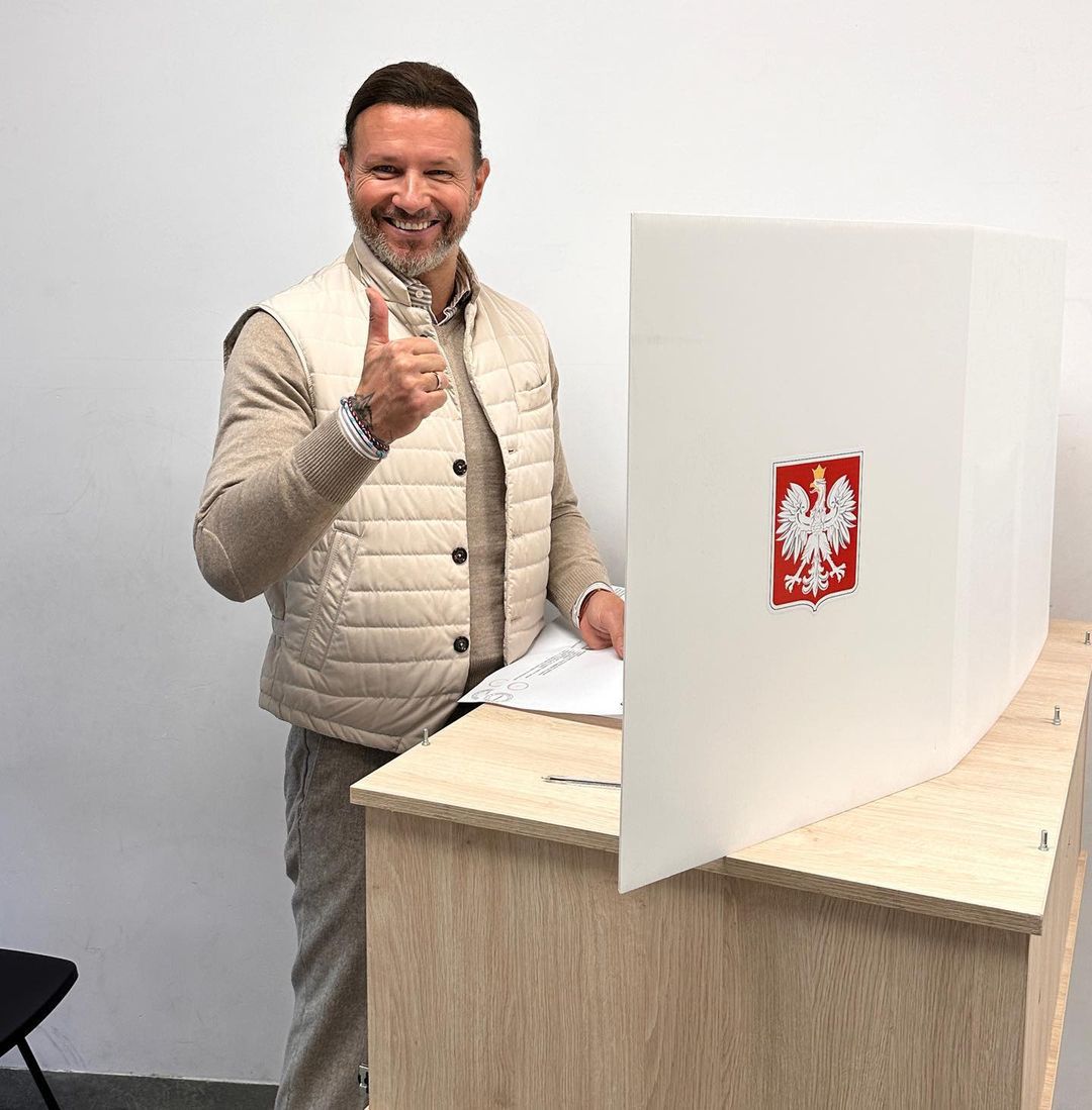 Radosław Majdan oddał głos w wyborach (fot. Instagram)