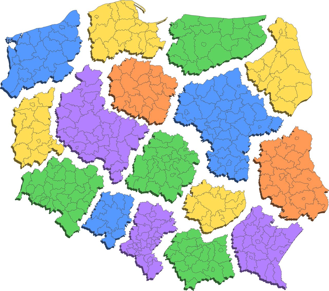 W Polsce mamy 16 województw. Znasz ich stolice?