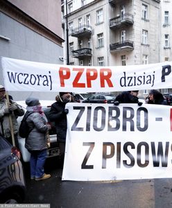 Protest przed Ministerstwem Sprawiedliwości. Zatrzymany za "naruszenie miru domowego"
