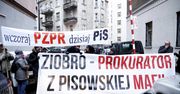 Protest przed Ministerstwem Sprawiedliwości. Zatrzymany za "naruszenie miru domowego"