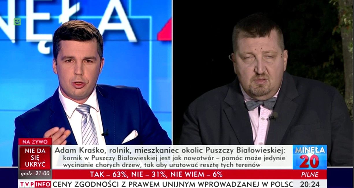 Dyskusja o wycince Puszczy w TVP. Wśród ekspertów gwiazda programu "rolnik szuka żony"
