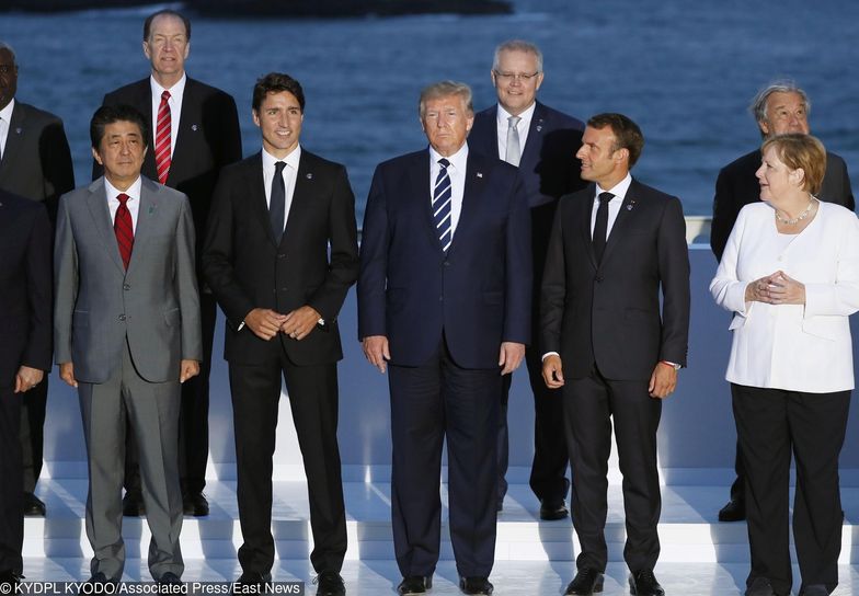Szefowie państw Grupy G7 na szczycie w Biarritz.