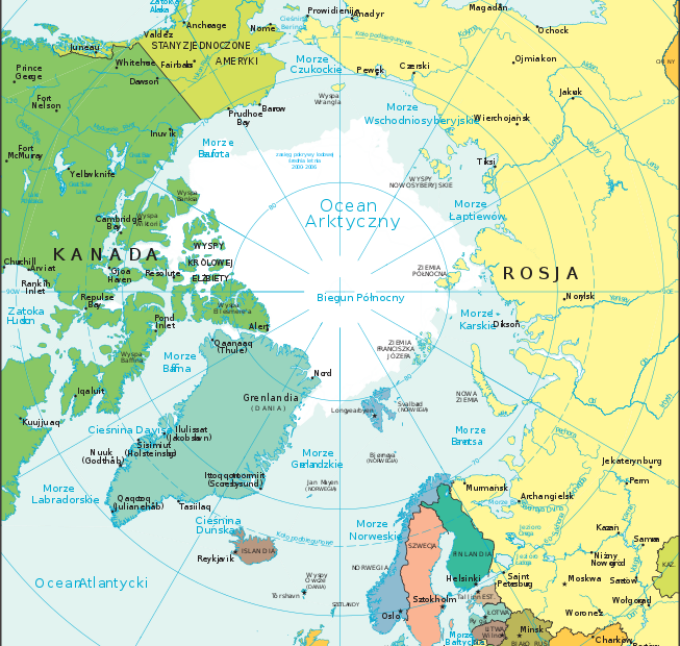 Kanada zgłasza roszczenia do bieguna północnego. Konkuruje z Rosją i Danią