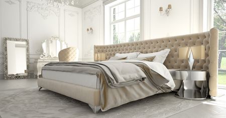 Sypialnia w stylu glamour