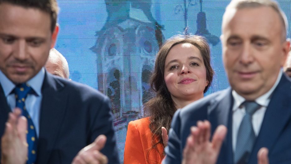 Klaudia Jachira, Grzegorz Schetyna, Rafał Trzaskowski.