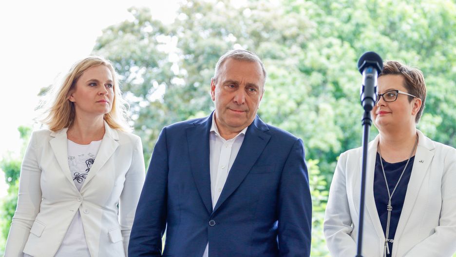Barbara Nowacka, Grzegorz Schetyna, Katarzyna Lubnauer.