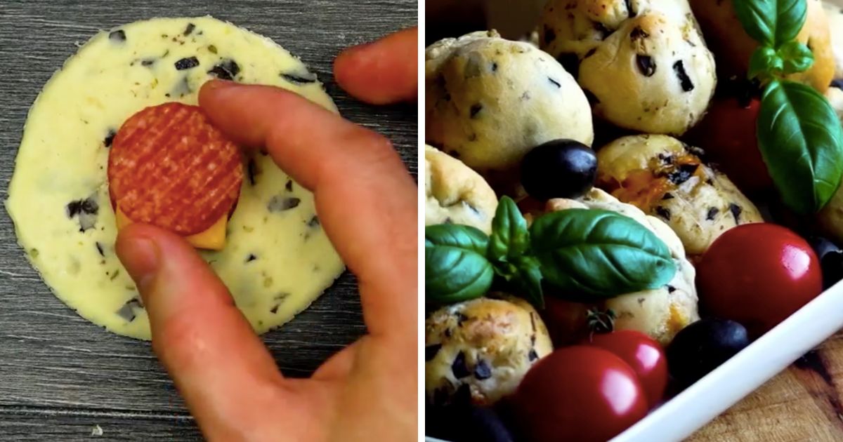 Serowe bułeczki z chipsami salami