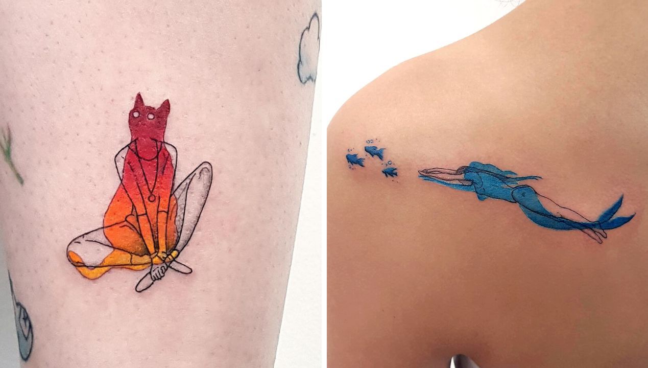 19 podwójnych tatuaży, które są symbolem rzeczywistości skonfrontowanej z marzeniami