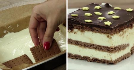 Ciasto Milky Way bez pieczenia z herbatnikami i bez. Prosty i pyszny przepis