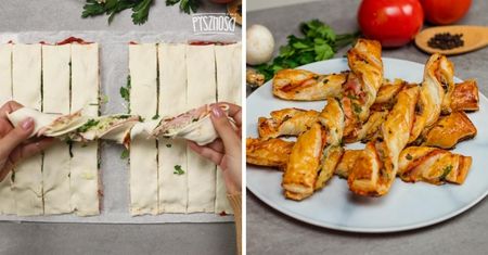 Zawijasy z ciasta francuskiego. Szybka przekąska na ciepło