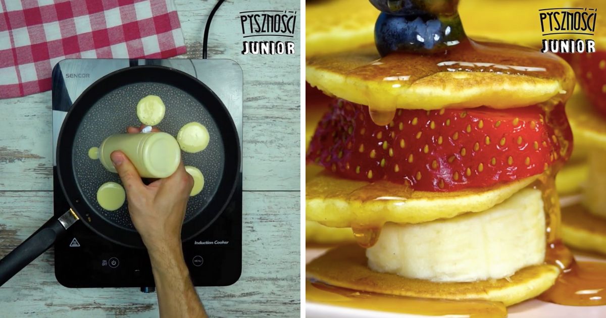 Mini wieżyczki z naleśników i owoców