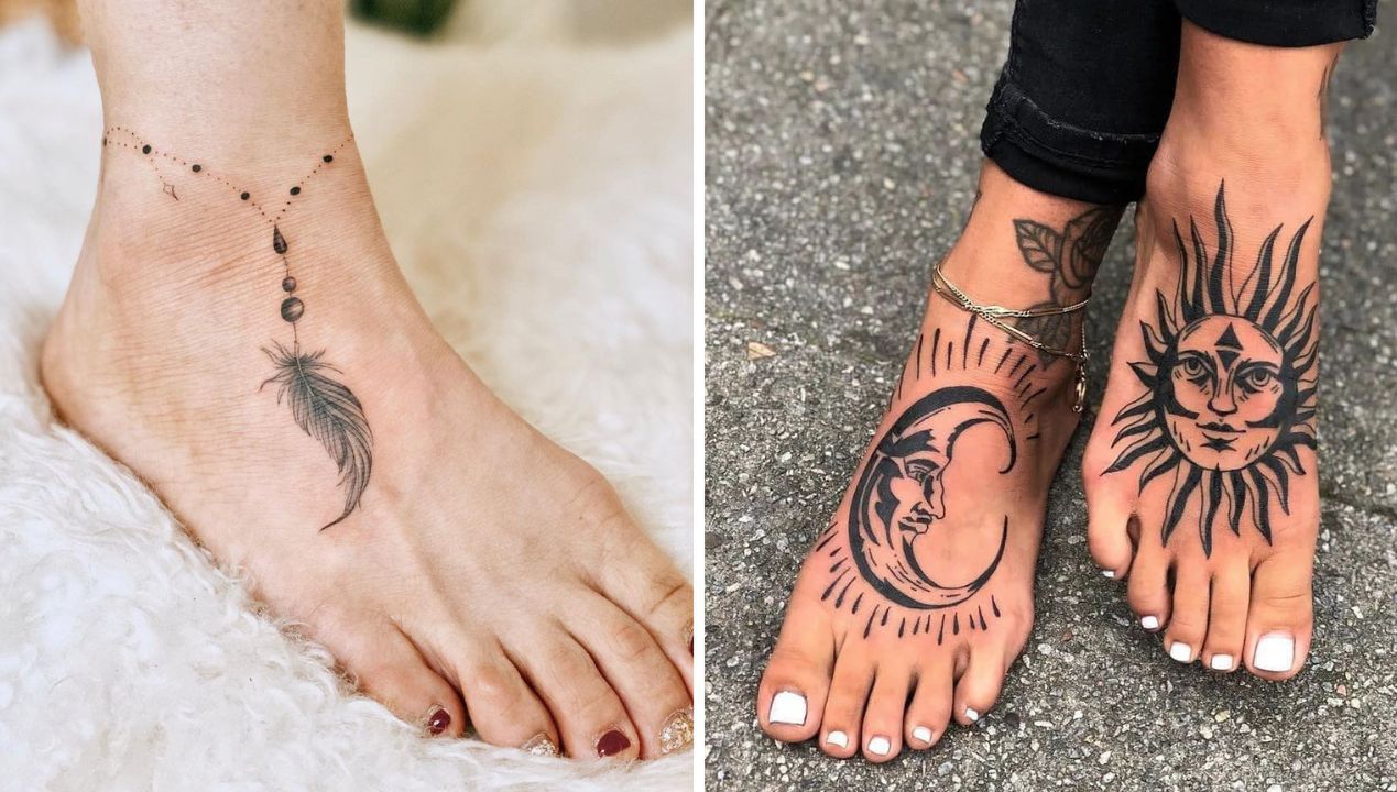 Tatuaże na stopie i przy kostce Fot. dalgu_tattooer /dark.tattz instagram