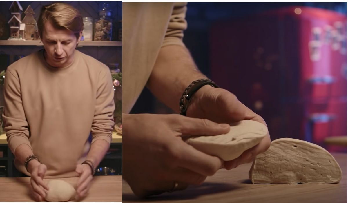 Ciasto na pierogi Karola Okrasy jest delikatne i miękkie - Pyszności; Fot. YouTube: "NAJLEPSZE ciasto na pierogi" - Kuchni Lidla (screenshot)