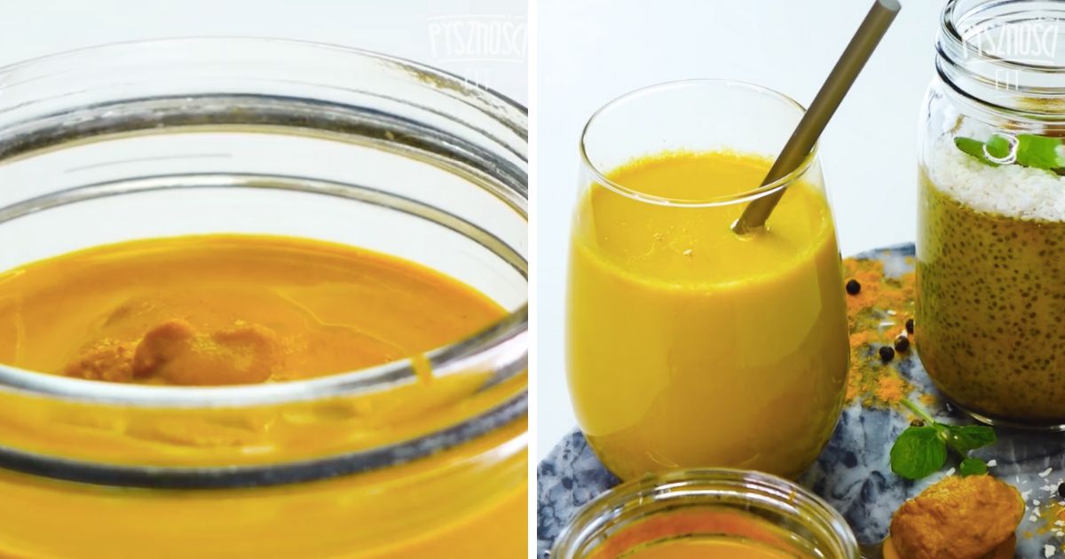 Pasta, złote mleko i pudding z kurkumy